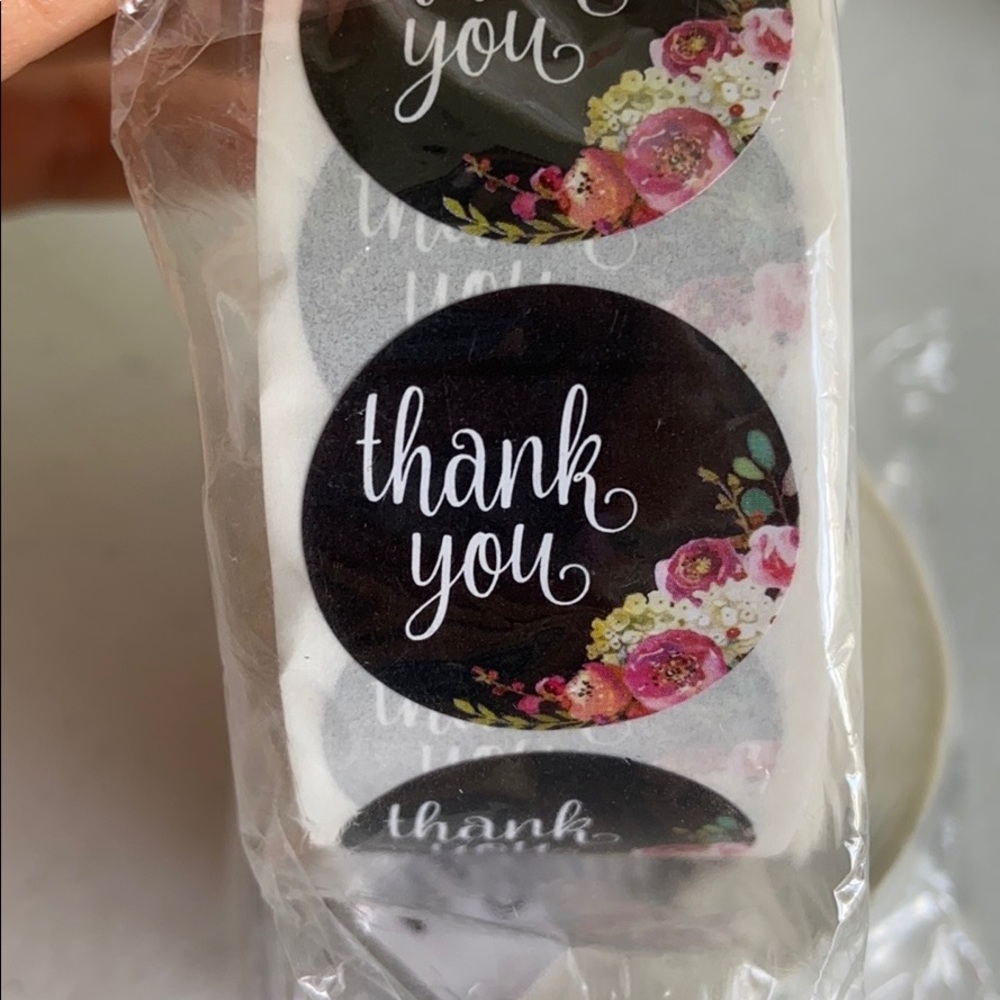NWT 500 Ct  Thank You Floral Stickers - Picture 3 of 3